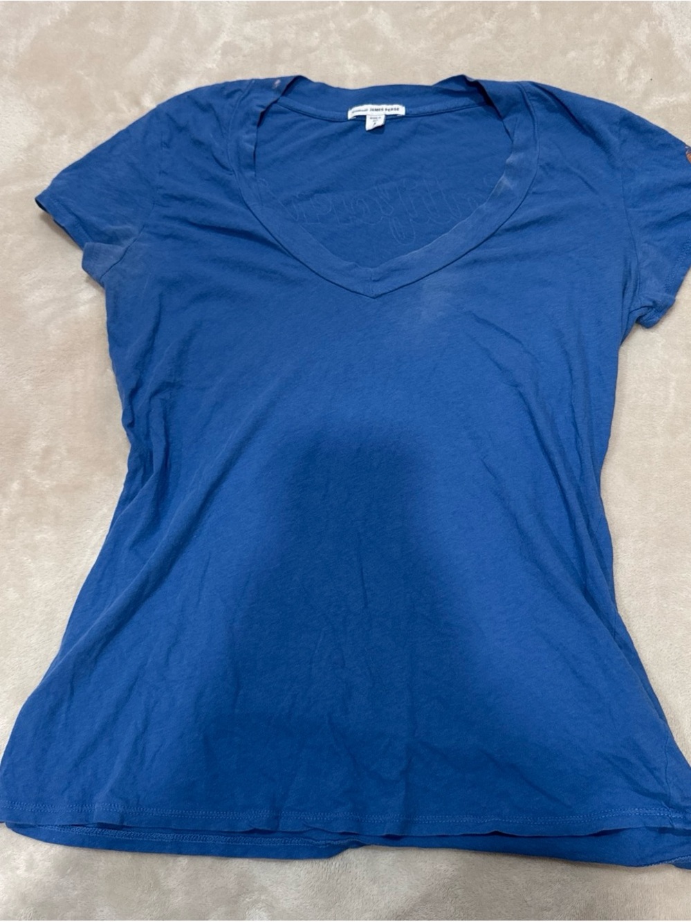 James Perse Women's V-Neck Tee in Royal Blue